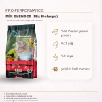 PRO PERFORMANCE ADULT CAT BLENDED MIX 15 KG - Görsel 2