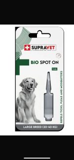 SUPRAVET KÖPEK 20-40 KG DERİ VE TÜY BAKIM ENSE YAĞI; BİT PİRE KENE DIŞ PARAZİT BİTKİSEL DAMLA 5 ML - Görsel 2