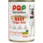 PAP Premium Sığır Etli Yetişkin Köpek Konserve Maması 415 gr x 24- Yüksek Et Oranlı Yaş Mama