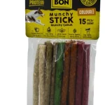 Deli Bon Deri Munchy Çubuk Orta Boy 15LI Paket Karışık Renk