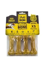 DERİ PRES KEMİK 7CM XS BOY 4LÜ PAKET NATUREL
